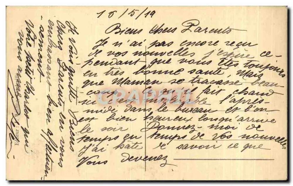 Dallée de la Meuse - Hierges — Ruinen des alten Schlosses — gedruckter Text auf der Vorderseite - Rückseite