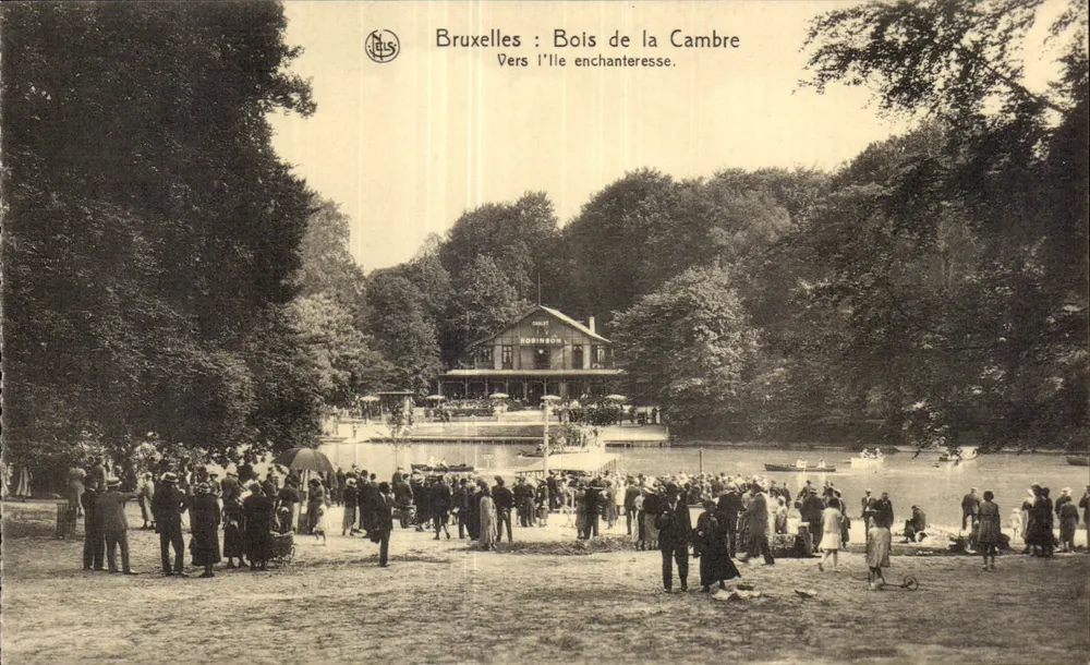 Brüssel: Bois de la Cambre — Auf dem Weg zur Zauberinsel — Verlag Leys - Vorderseite