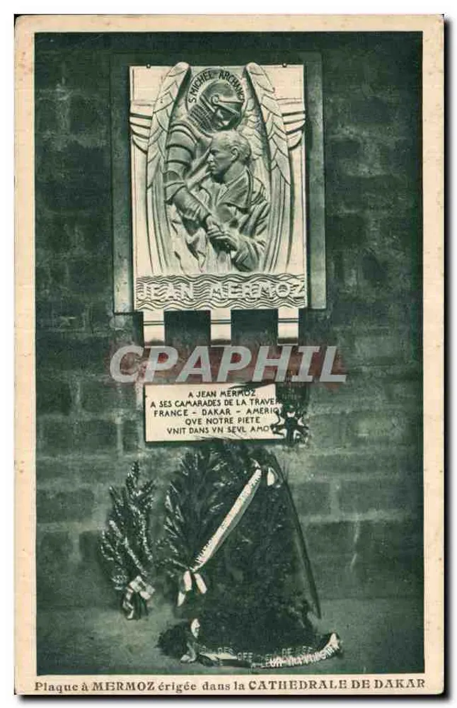 Gedenktafel für Jean Mermoz — Kathedrale von Dakar — unbekannter Verlag - Vorderseite