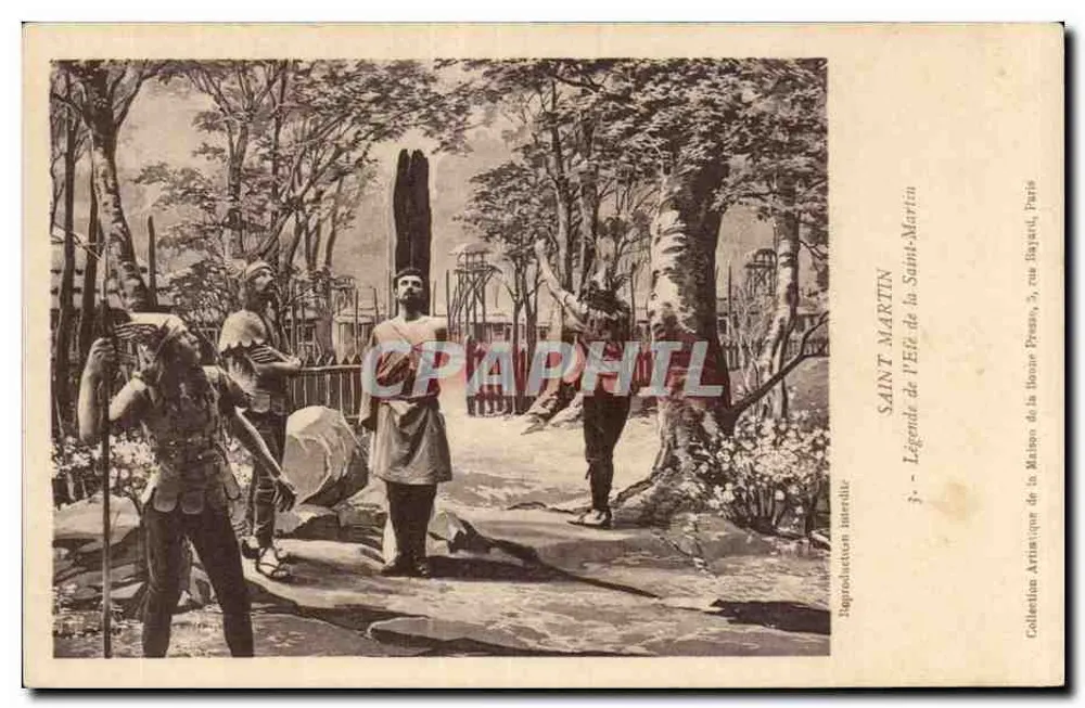 Saint Martin — Legende der Kirche Saint-Martin — Künstlerkollektion von Maison Presso, 3, rue Saget, Paris - Vorderseite