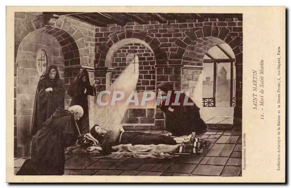 Saint Martin - Morte de Saint Martin — Coleção Artística da Bonne Presse, 5, rue Bayard, Paris - Frente