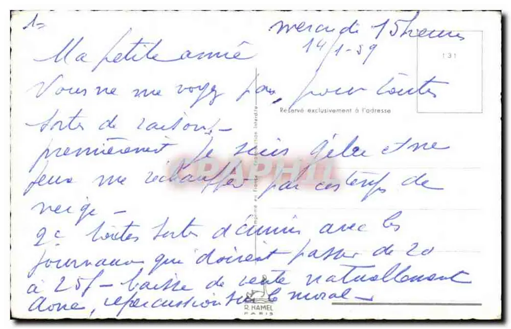 Paisagem rural — Uma pensão — R. Hamel, Paris - Verso
