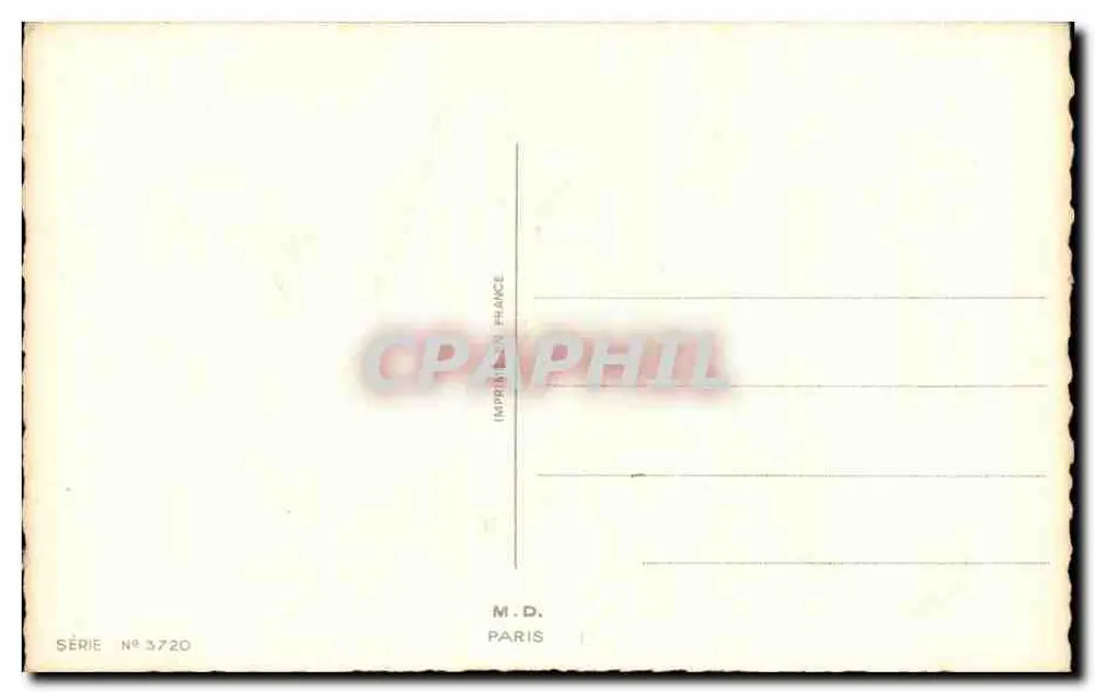 Arranjo de flores — Aniversário — M.D. Paris, série n°3720 - Verso