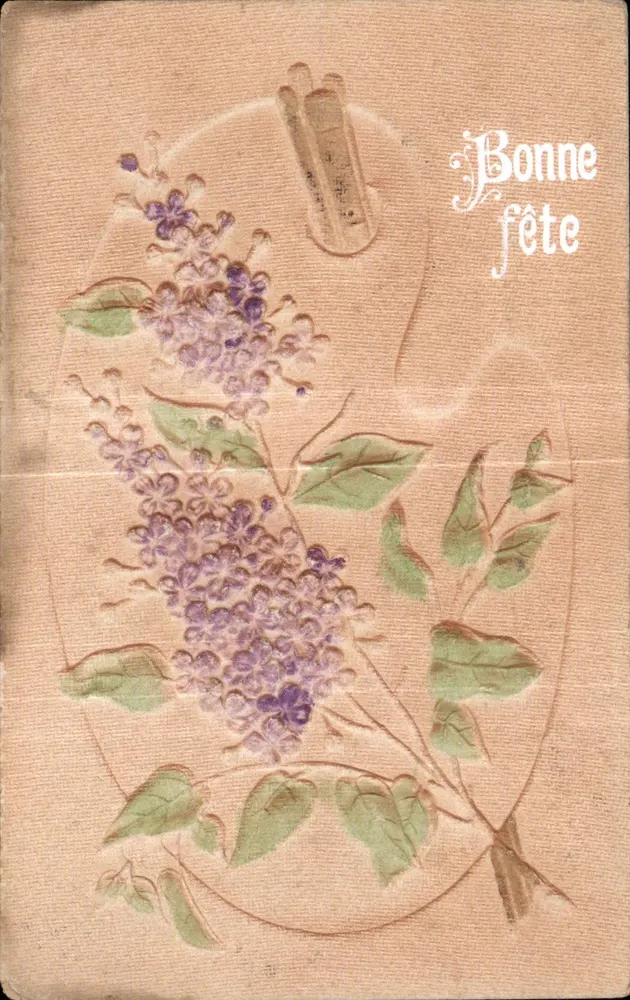 Lilas — Carta de felicitações — Editor desconhecido - Frente