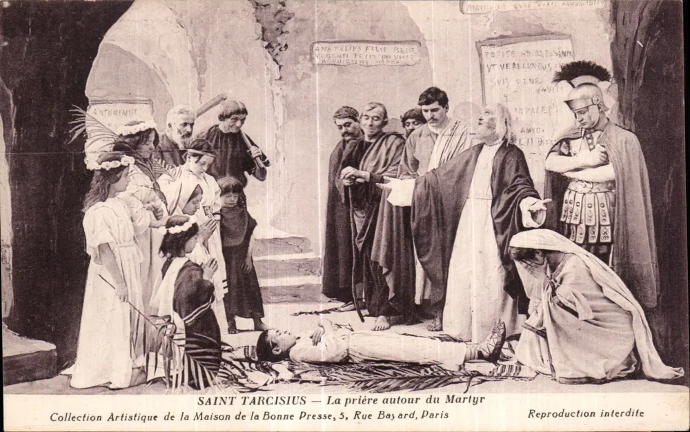 Saint Tarcisius — Gebet um den Märtyrer — Künstlerische Sammlung der Maison de la Bonne Presse, 5, Rue Bayard, Paris - Vorderseite