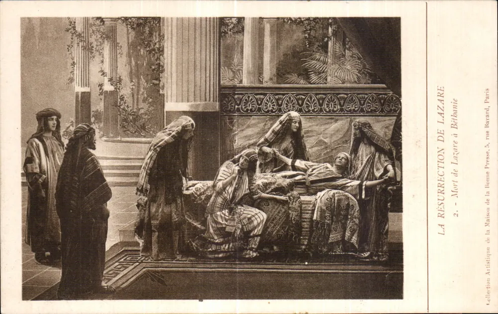 Die Auferstehung des Lazarus — Der Tod des Lazarus in Bethanien — Künstlerische Sammlung der Maison de la Rome Presse, Paris - Vorderseite