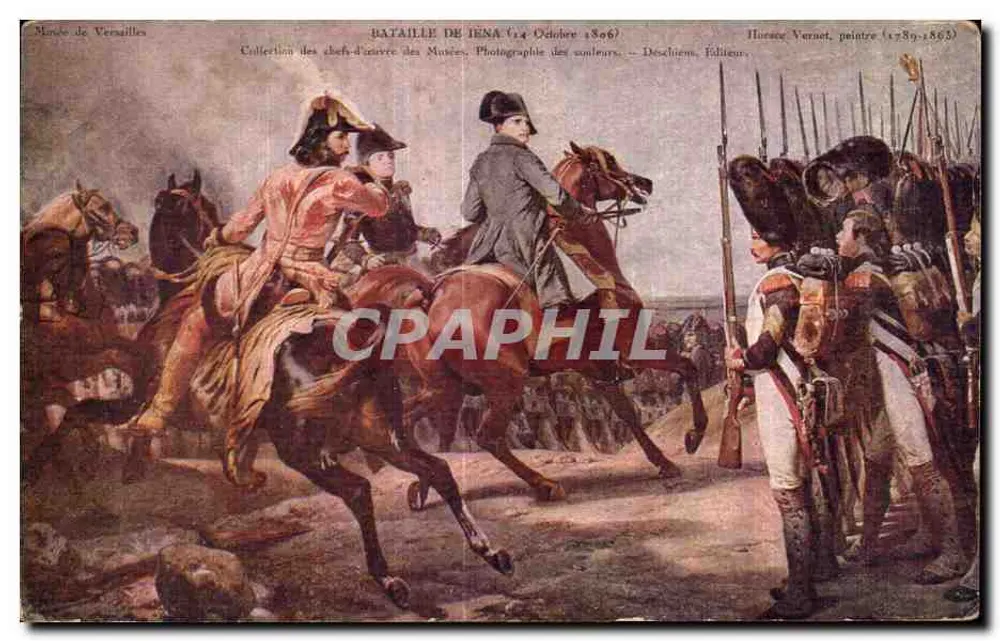 Schlacht bei Téna (14. Oktober 1806) — Außerhalb des Rahmens Vernet, Maler (1789-1863) — Ausgabe Deschien, Verleger - Vorderseite