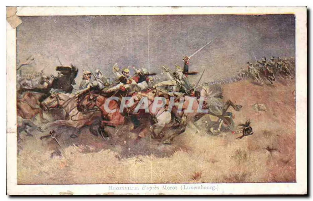 Schlacht von Rezonville — Reiterszene — nach Morot (Luxemburg) - Vorderseite