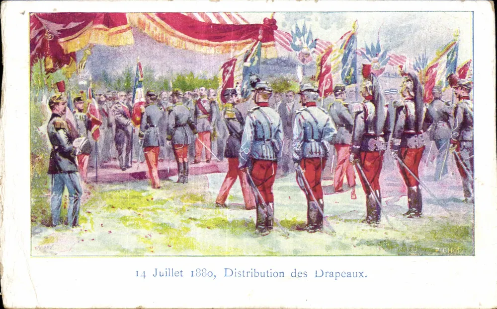 Distribuição das Bandeiras — 14 de Julho de 1880 — Pichot - Frente