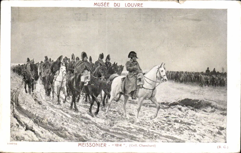 Winterliche militärische Szene — Meissonier - 1814 — Musée du Louvre, Coll. Chauchard - Vorderseite