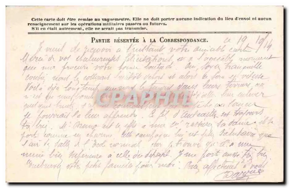 Correspondence der Armee der Republik — Freikarte — Verlag Stern & Cie - Vorderseite