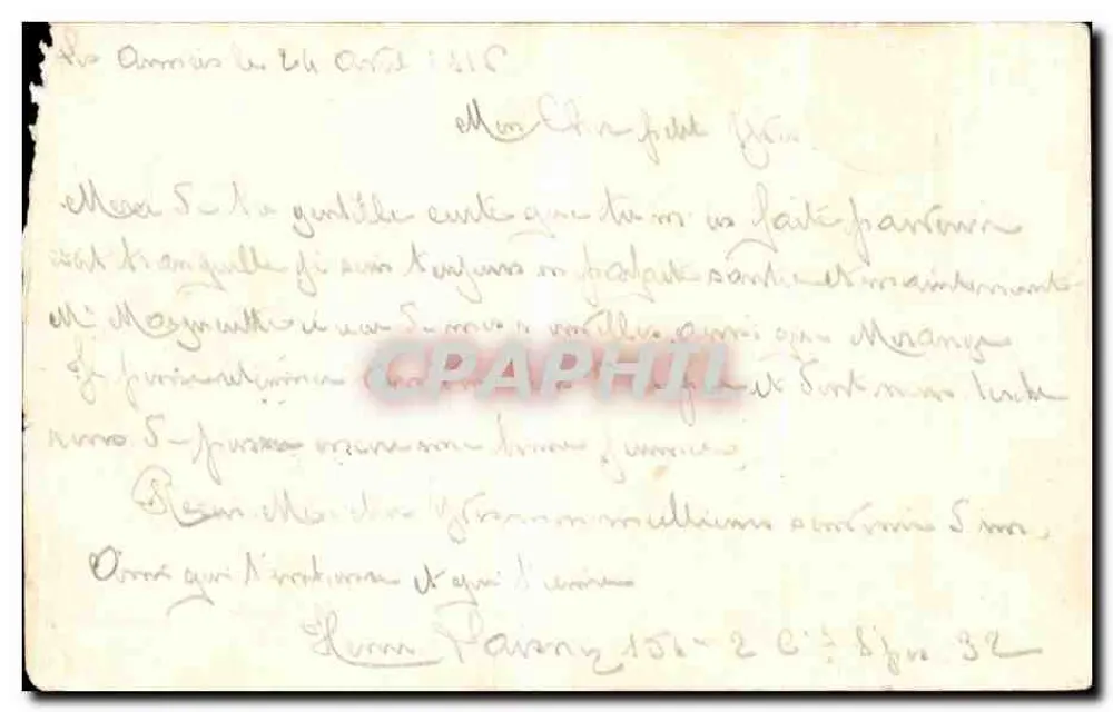 Moncontour — Ansichtskarte vom April 1916 — Verlag La Passe-Partout, Nr. 6 - Rückseite