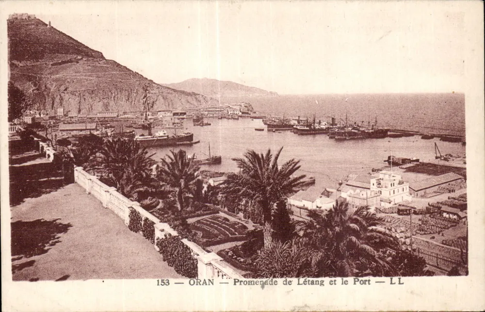 Oran — Promenade de Létang und der Hafen — LL — Nr. 153 - Vorderseite