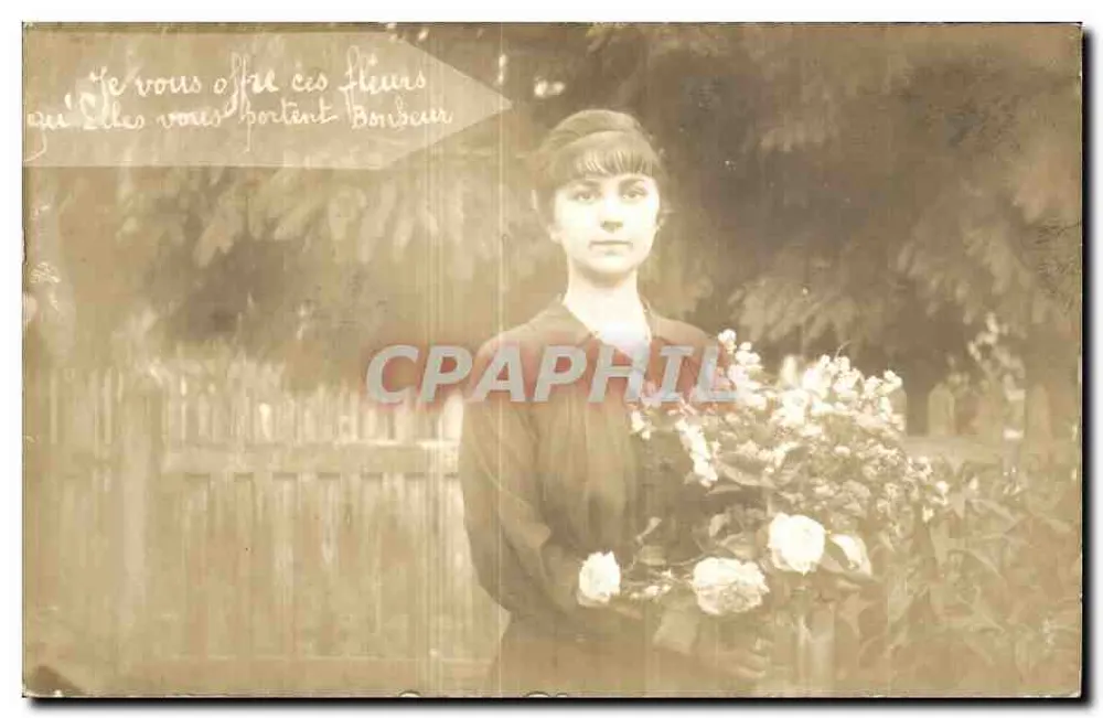 Ich biete Ihnen diese Blumen — die Ihnen Glück bringen — n. Galleminot, Bertrilug et Cie, Paris - Vorderseite