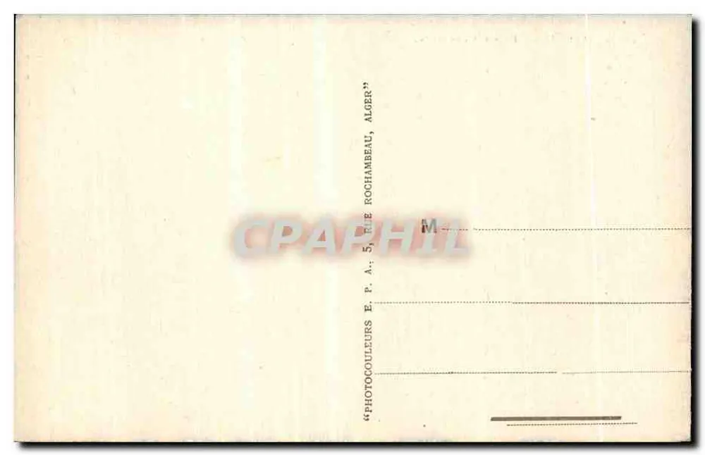 ALGER — Consulaatpaleis — Fotocolor E. P. A., Alger - Achterkant