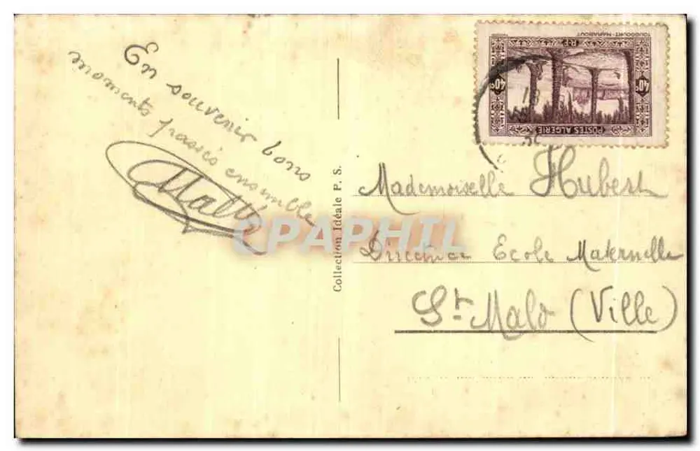 Moschee und Kirche St-Louis — Oran — unbekannter Verleger, Nr. 72 - Rückseite