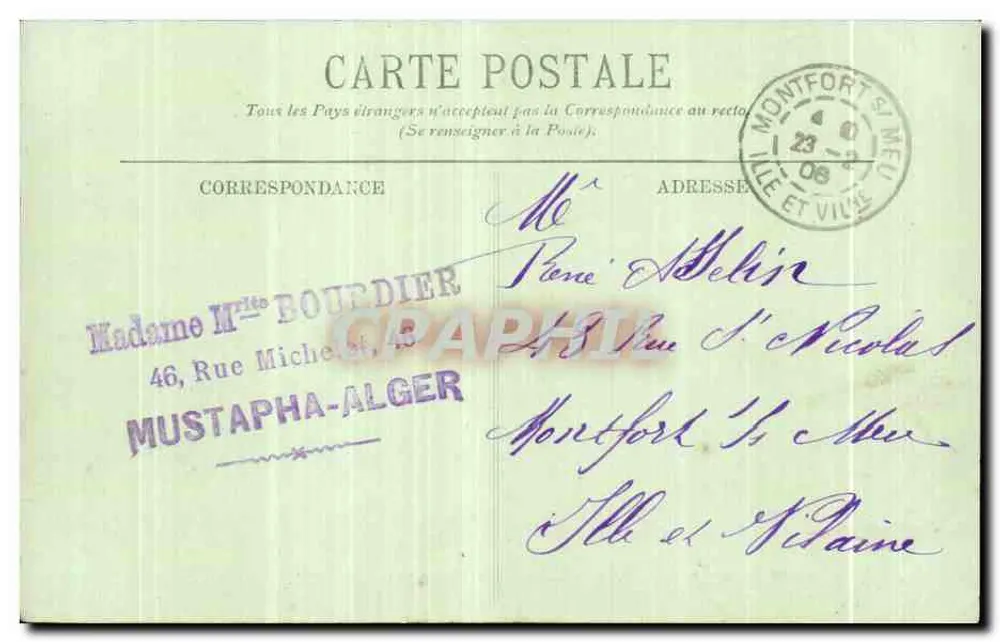 Araber und sein Kamel betend — S. — Verlag M. Bourdier, n° 6049 - Rückseite