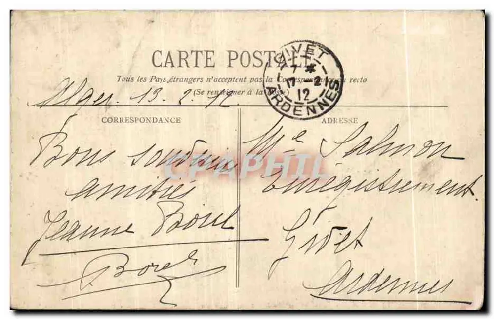 Algier — Aussicht auf Mustapha-Supérieur vom Chemin de la Croix — B.S. - Rückseite