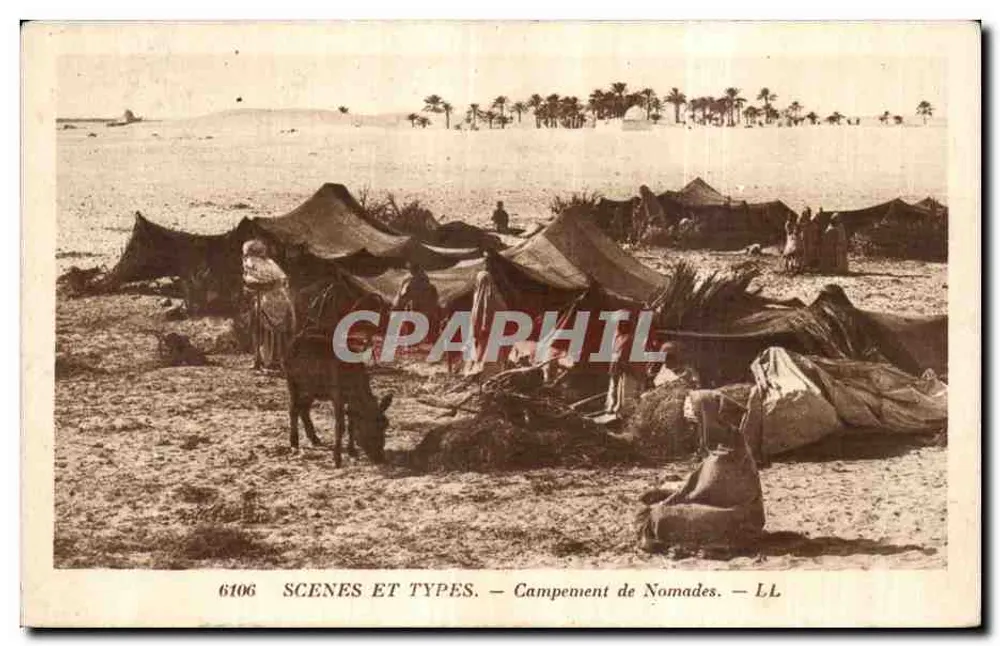 Acampamento de Nômades — SCÈNES ET TYPES — LL — n°6106 - Frente