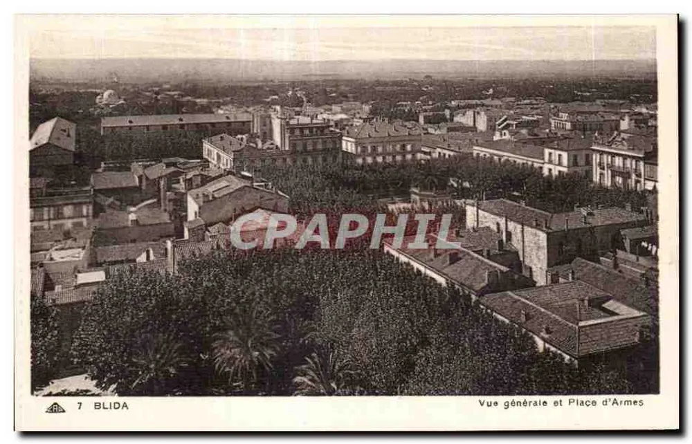 Blida — Allgemeiner Blick und Place d'Armes - Vorderseite