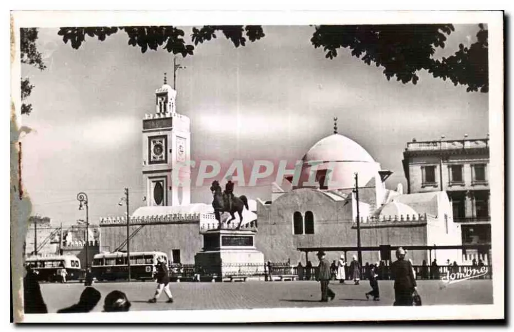 Place de la Mosquée de la rue de la Paix — Reitstatue — Verlag Gomone - Vorderseite