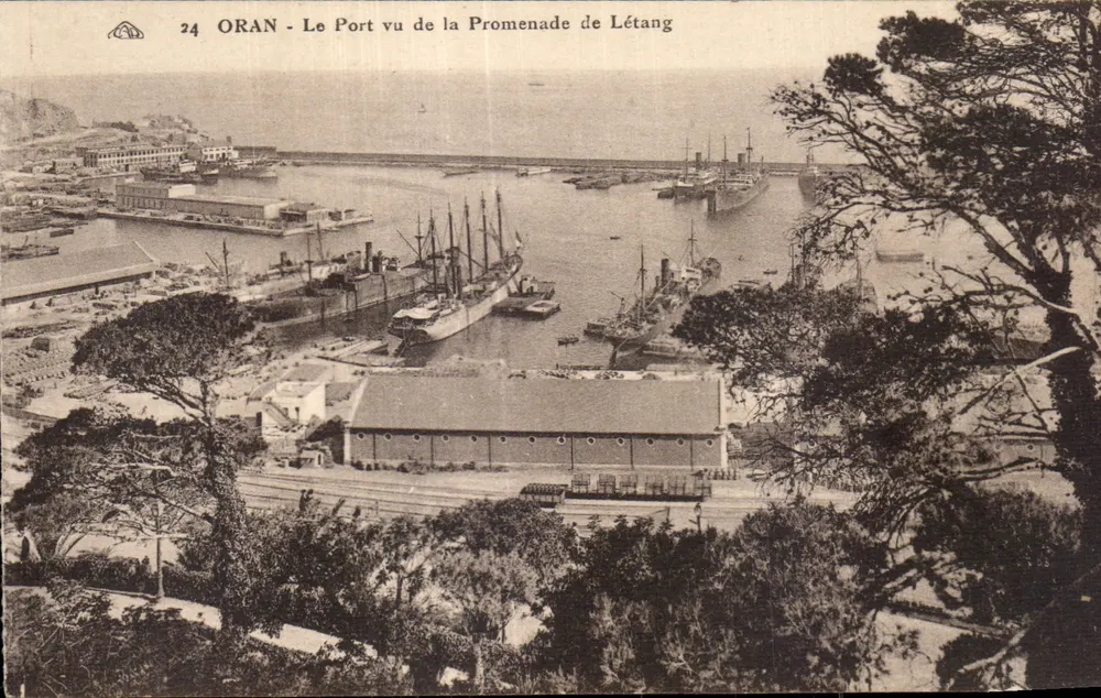 ORAN - Der Hafen von der Promenade de Létang aus gesehen — n°24 — Ch. Alsacienne des Arts Photographiques, Straßburg - Vorderseite