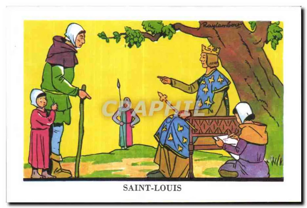 Saint-Louis — cena histórica — desenho de Raylambert - Frente