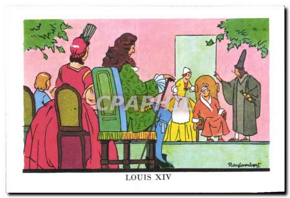 Luís XIV — cena de corte — Raylambert - Frente