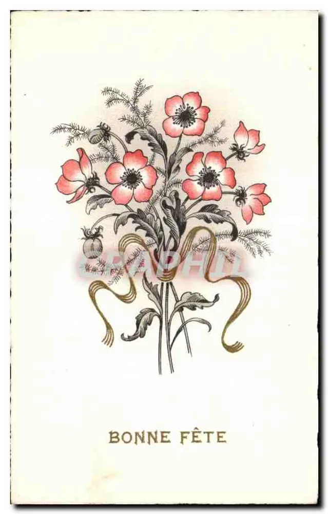 Blütenstrauß aus Mohnblumen — Verlag Grapheu, Seriennummer nicht sichtbar - Vorderseite