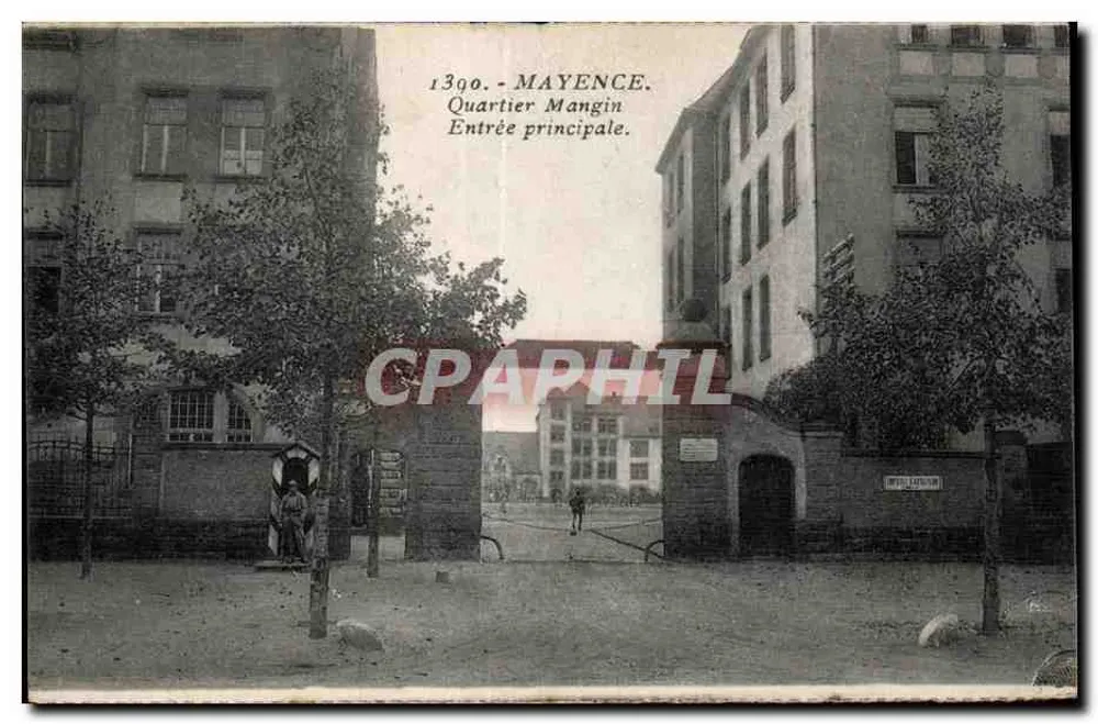 Mainz - Viertel Mangin - Haupteingang — unbekannter Verlag, Seriennummer 1390 - Vorderseite