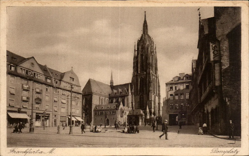 Frankfurt a.M. — Domplatz com a catedral — Jacobs Kunstanstalt - Frente
