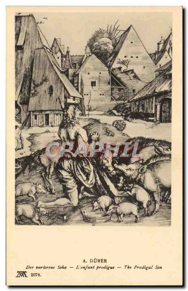 Der vergeudete Sohn — A. Dürer — Serie 2078 - Vorderseite