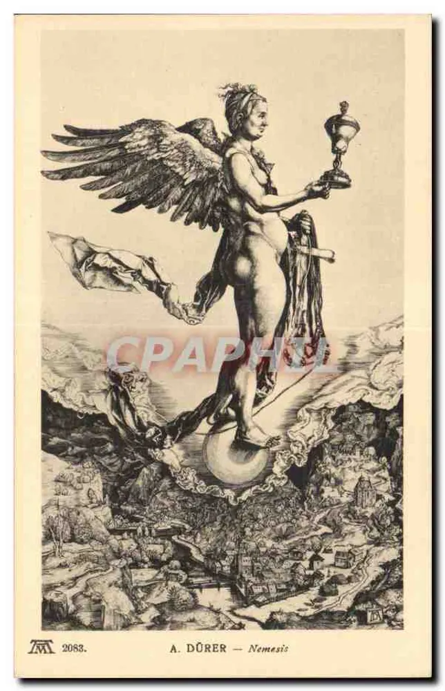 Némese — A. Dürer — Edição A. Dürer, série 2083 - Frente