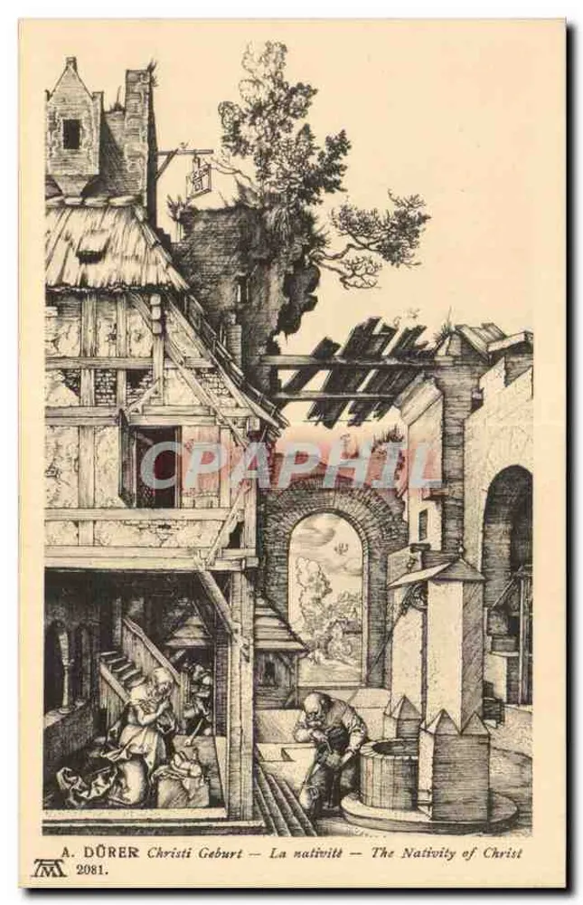 La Natividad de Cristo — A. Dürer — Serie 2081 - Anverso