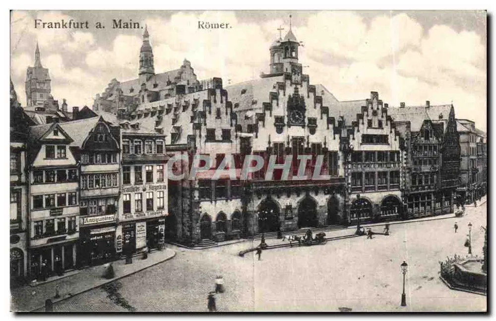 Frankfurt a. Main. Römer. — Vista do mercado — editor desconhecido, número de série não visível - Frente