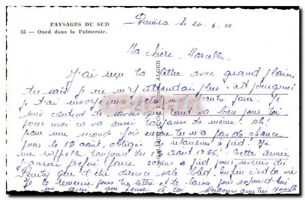 Wadi in der Palmeraie — Landschaften des Südens, Nr. 35 — Verlag Janssot - Rückseite
