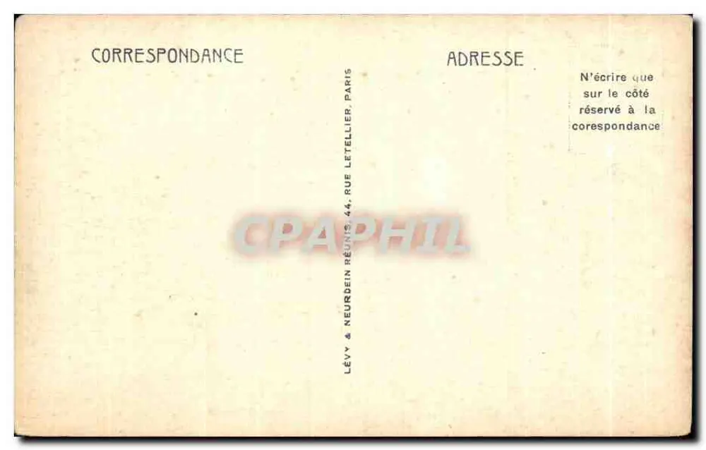 낙타 무리 — Scènes et Types n°62 — Éditeur Lévy & Neurdein - 뒷면