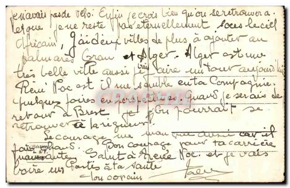 Algier — Aussicht vom Hafen — Ausgabe F. & T. n°170 - Rückseite