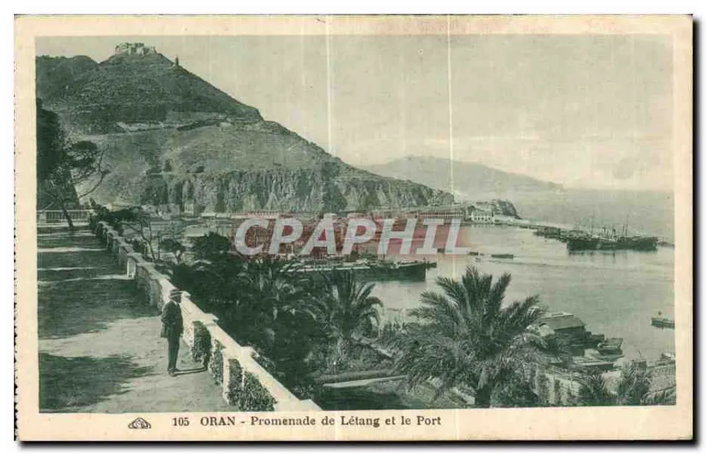 ORAN - Promenade de Létang und der Hafen — CRAPHIL, Nr. 105 - Vorderseite