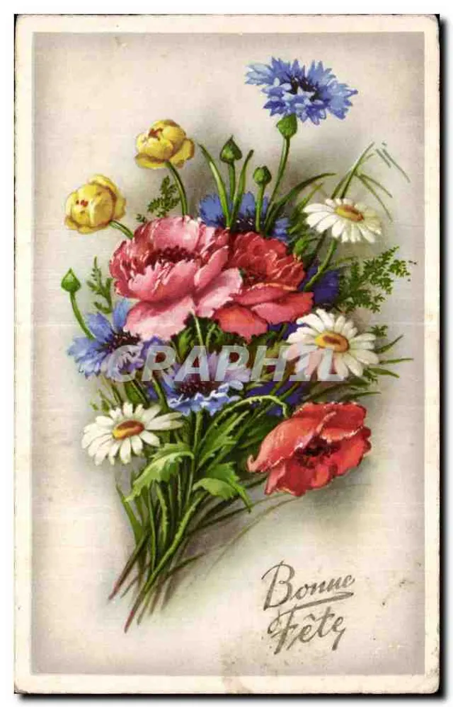 Blumenstrauß — Frohe Geburtstage — Graphil - Vorderseite