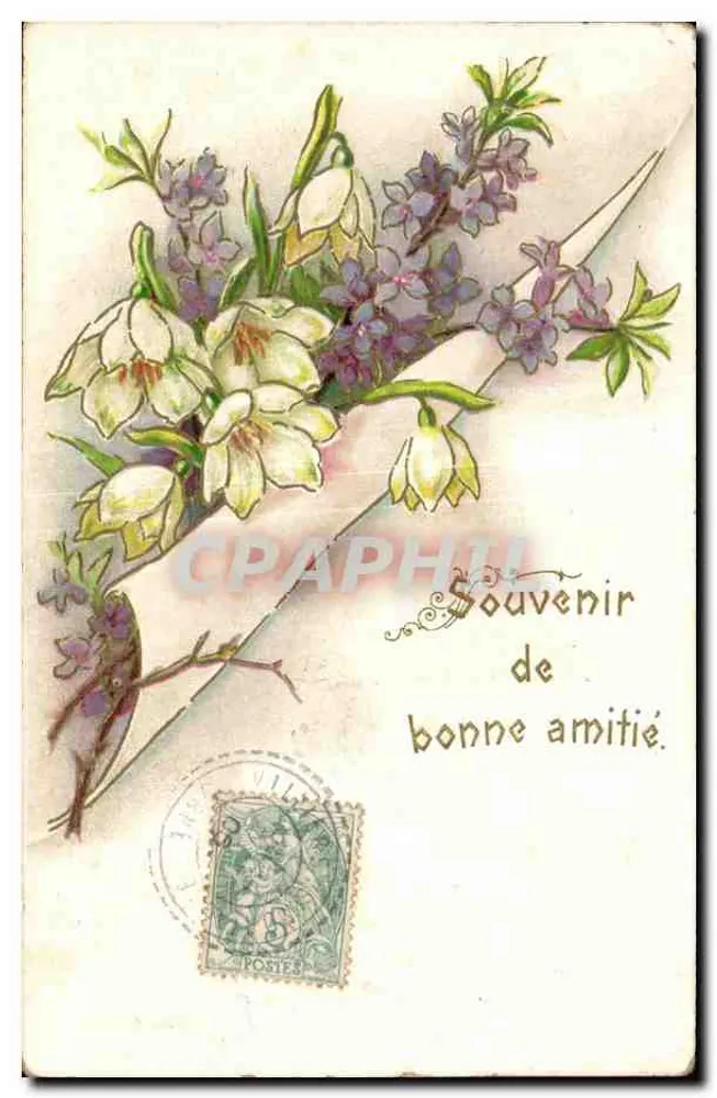 Flores de primavera — Lembrete de boa amizade — editor desconhecido - Frente
