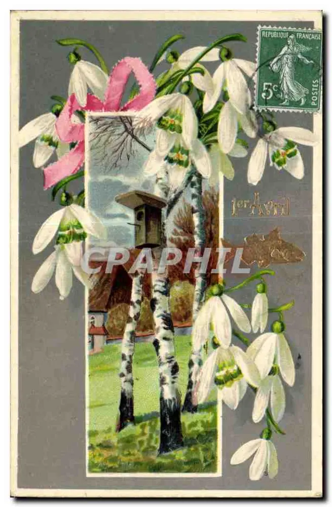 Flores de primavera — 1º de Abril — República Francesa - Frente
