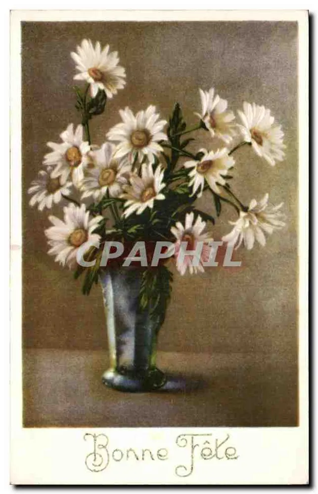 Bouquet von Margeriten — Frohe Geburtstagskarte — - Vorderseite