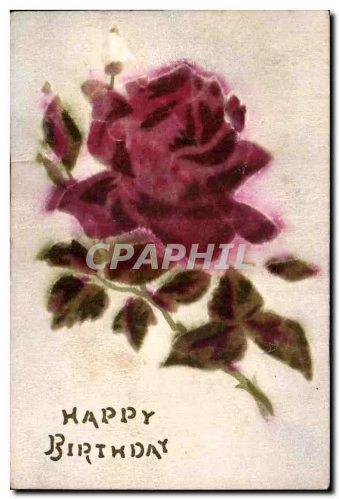 Rose — Geburtstagskarte - Vorderseite
