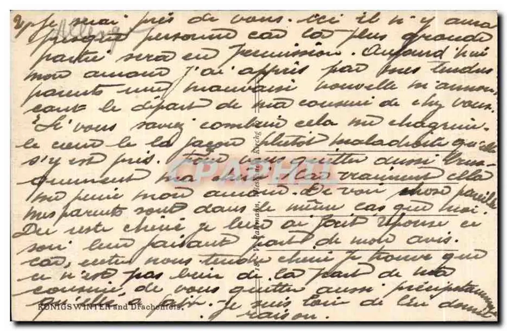 कोनिग्सविंटर मिट ड्राचेनफेल्स — राइन और किला का दृश्य — छापकर्ता अज्ञात - पीछे