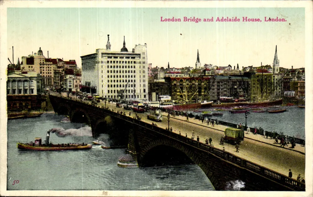 London Bridge und Adelaide House, London — britische Produktion, n° 50 - Vorderseite