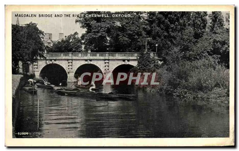 Magdalen Bridge und der Fluss Cherwell, Oxford — Verlag C. Egutter, London, N.W.6 — n° 82809 - Vorderseite