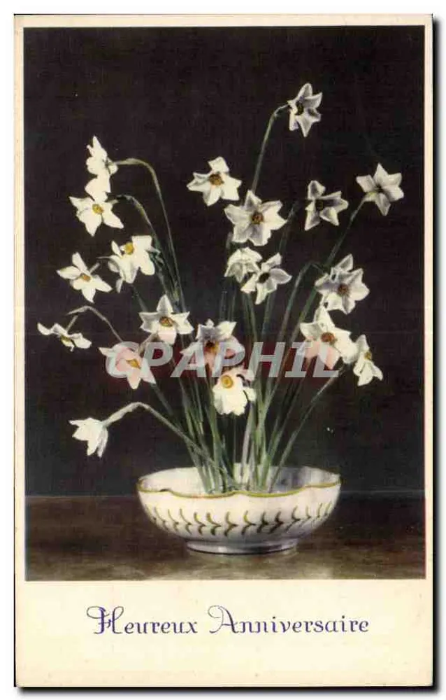 Narcissen — Blumenstrauß in einer Vase — - Vorderseite