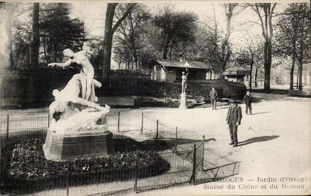 ÉMOGES — Garten von Orsay — Statue des Eichbaums und des Schilfs - Vorderseite