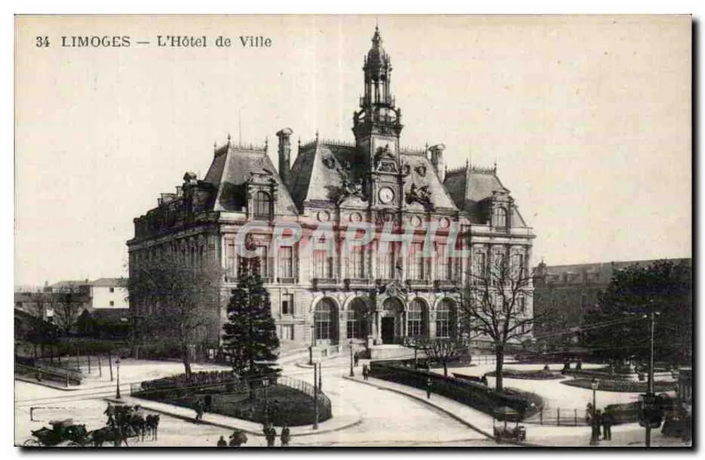 Limoges — L'Hotel de Ville — Graphil - Recto